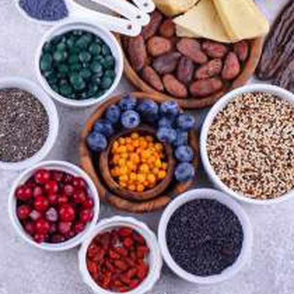 Bowls of seeds and spices