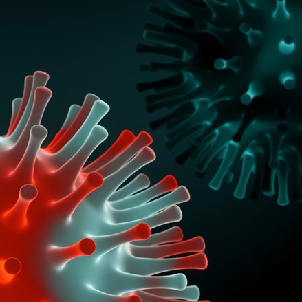 Illustration of a virus particle