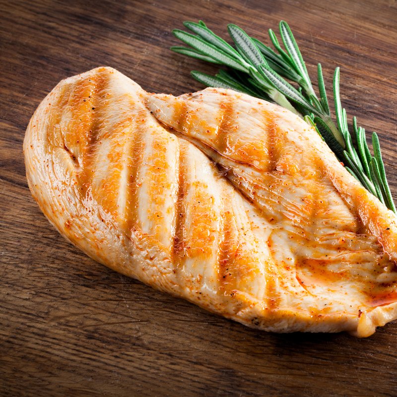 Grilled chicken breast with rosemary