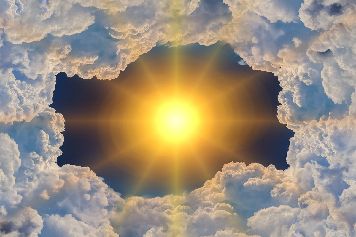 Sunlight through clouds